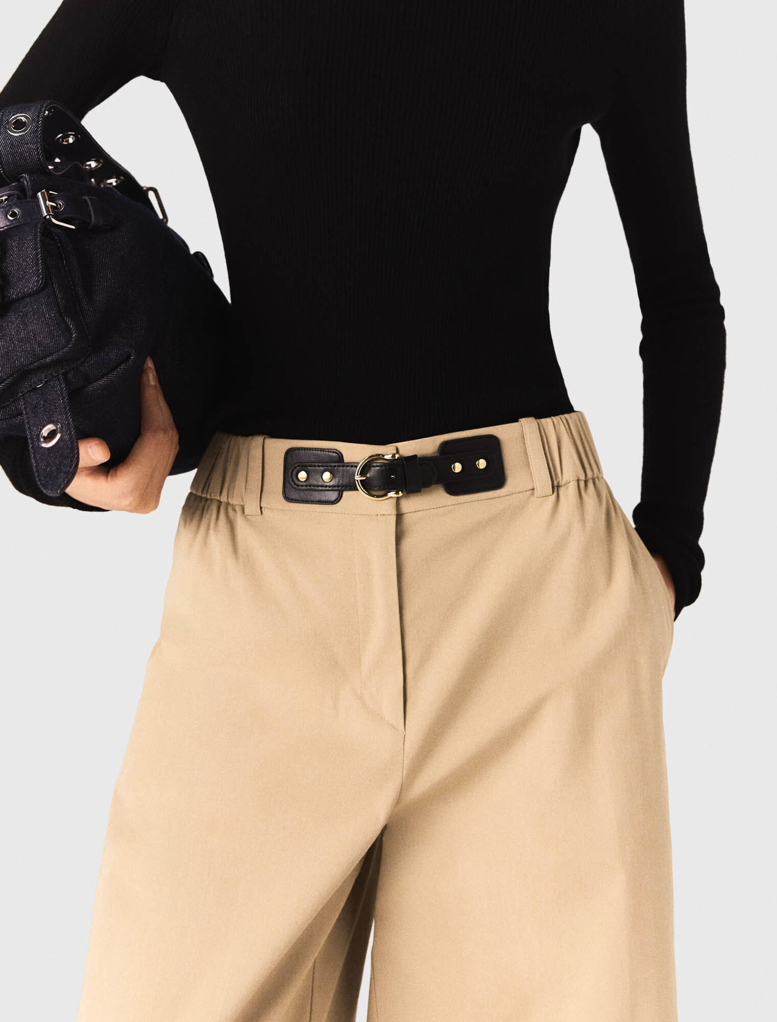 Pantalón ancho de algodón