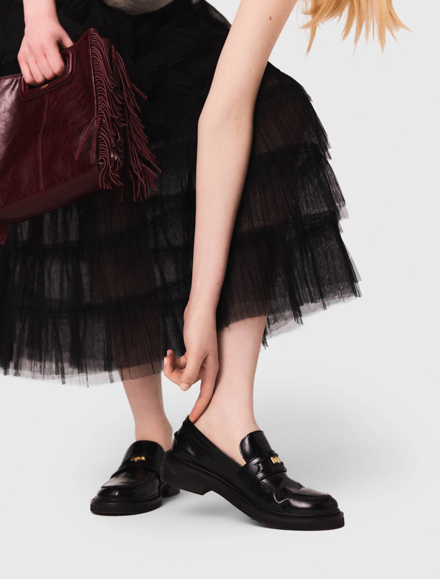 Falda midi en tul