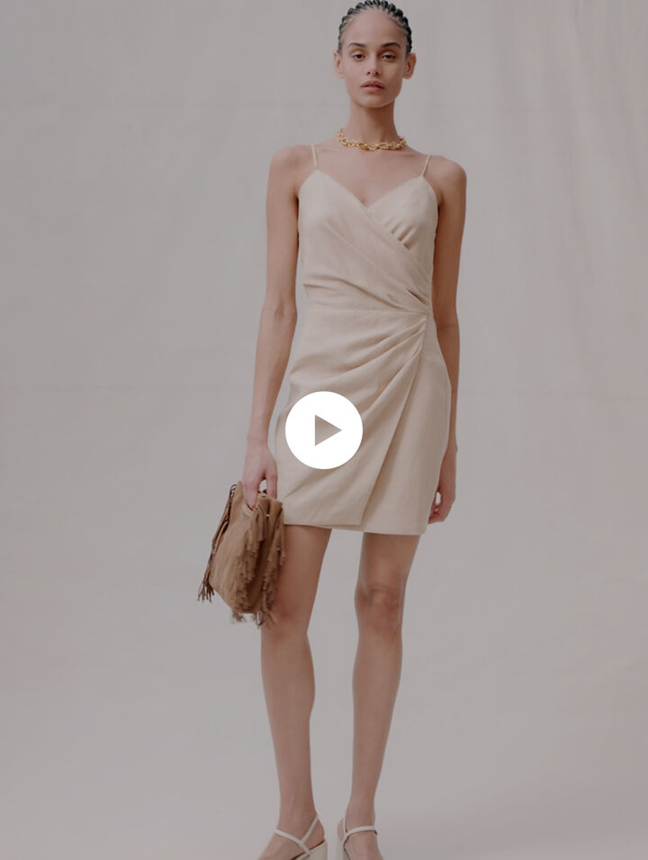 Vestido corto drapeado