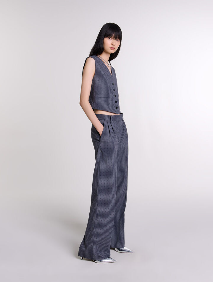 Pantalón de traje con strass