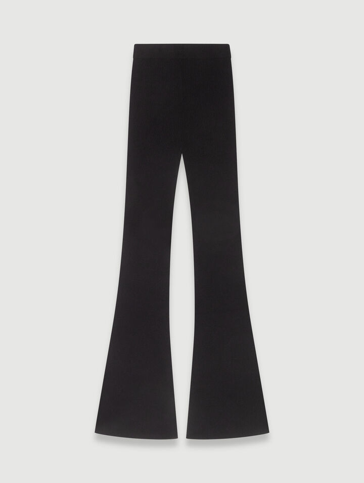 Pantalón de punto acanalado