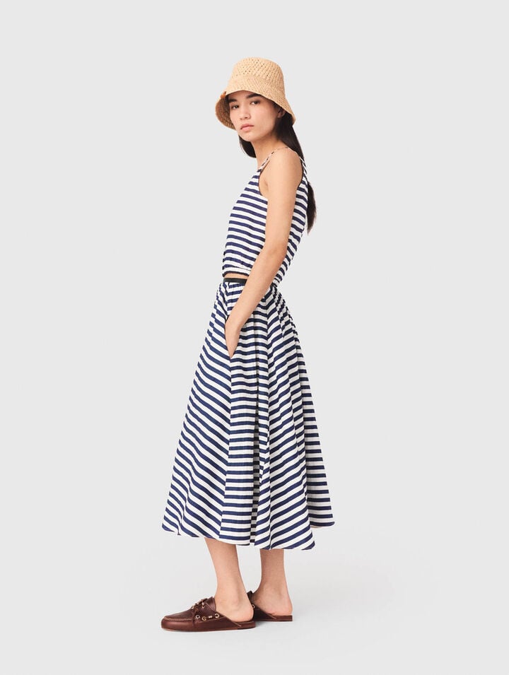 Top de mezcla de lino