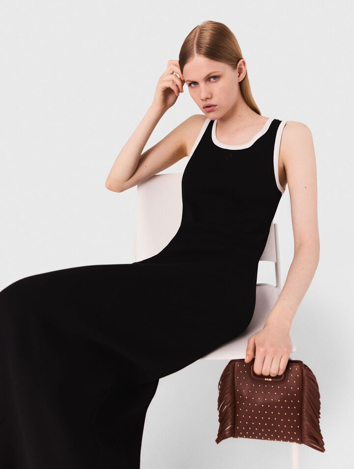 Bolso M mini de cuero y tachuelas