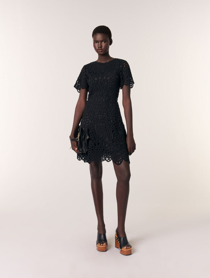 Vestido corto de ganchillo