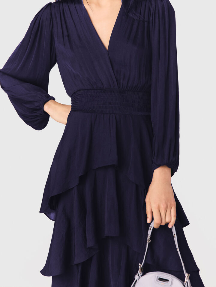 Vestido largo con volantes