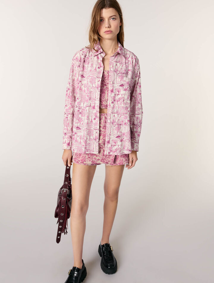 Camisa oversize estampada