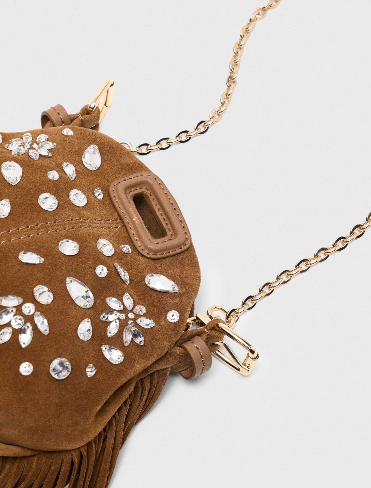 Bolso Miss M micro de ante con strass