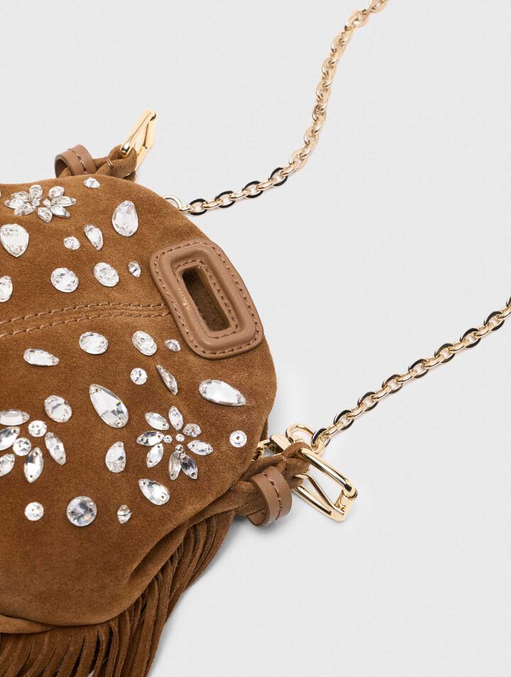 Bolso Miss M micro de ante con strass