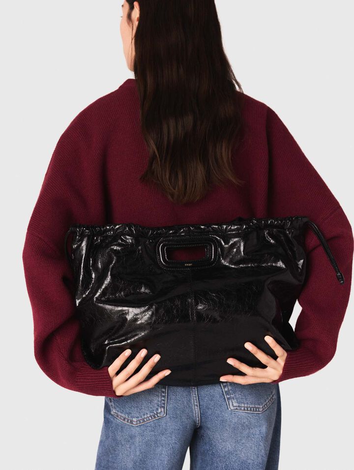 Bolso M Tote de cuero craquelado