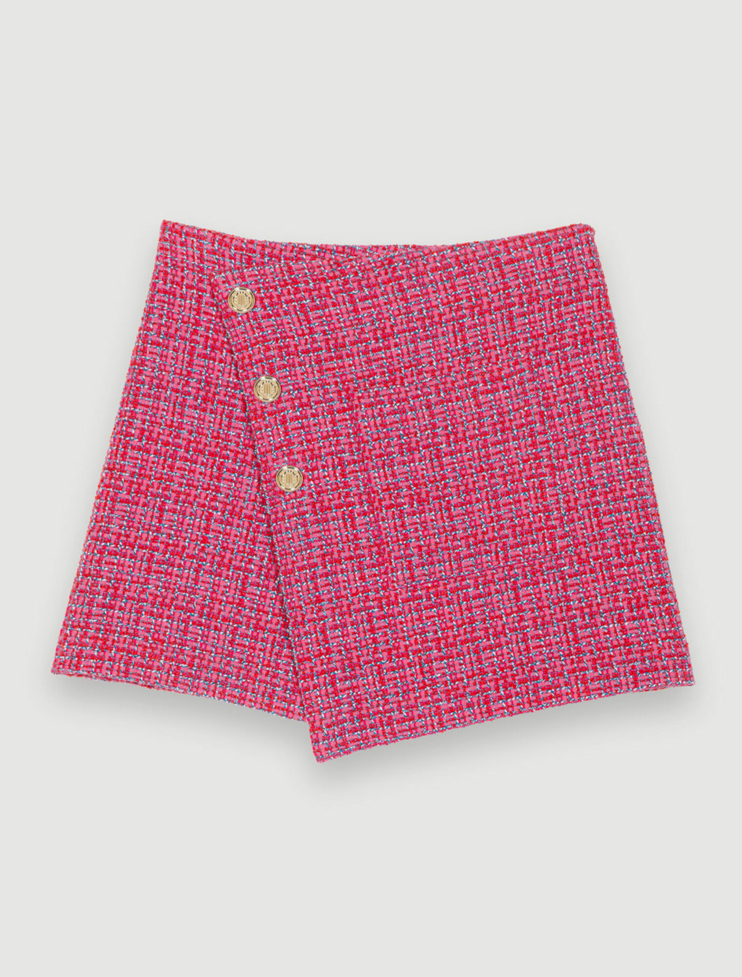 Falda cruzada de tweed