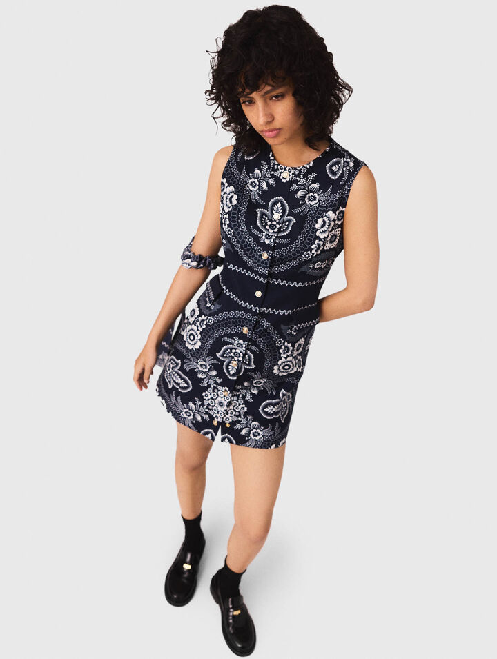 Vestido recto estampado