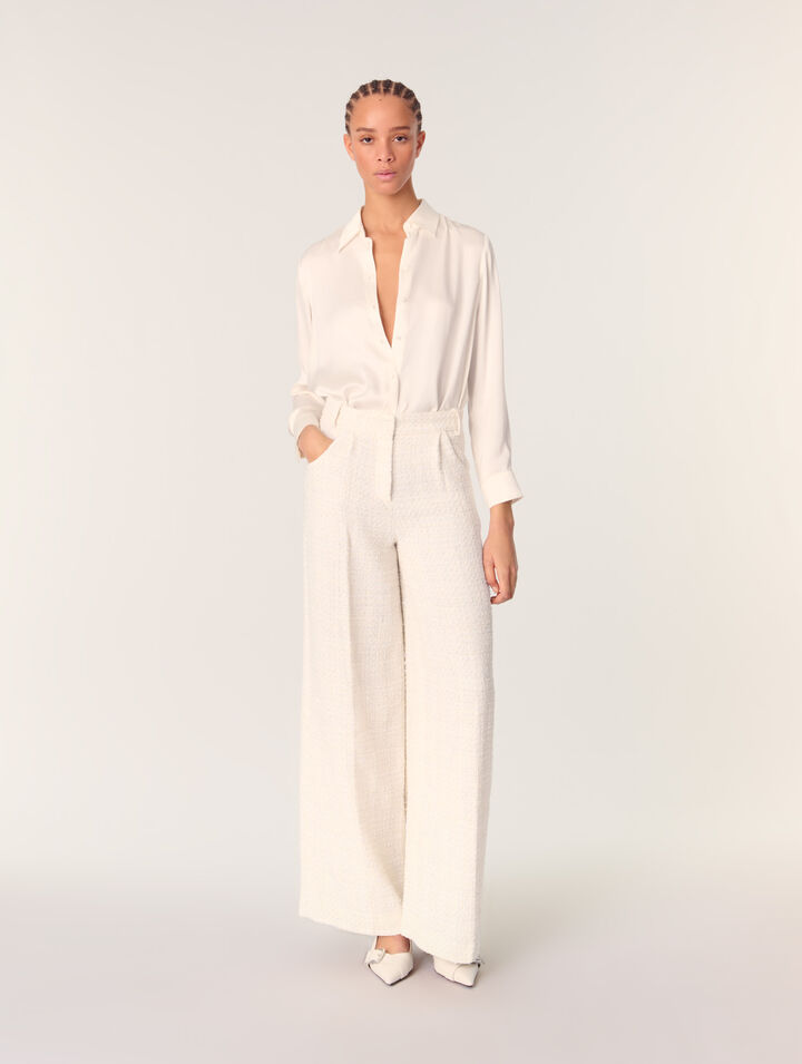 Camisa blanca de seda