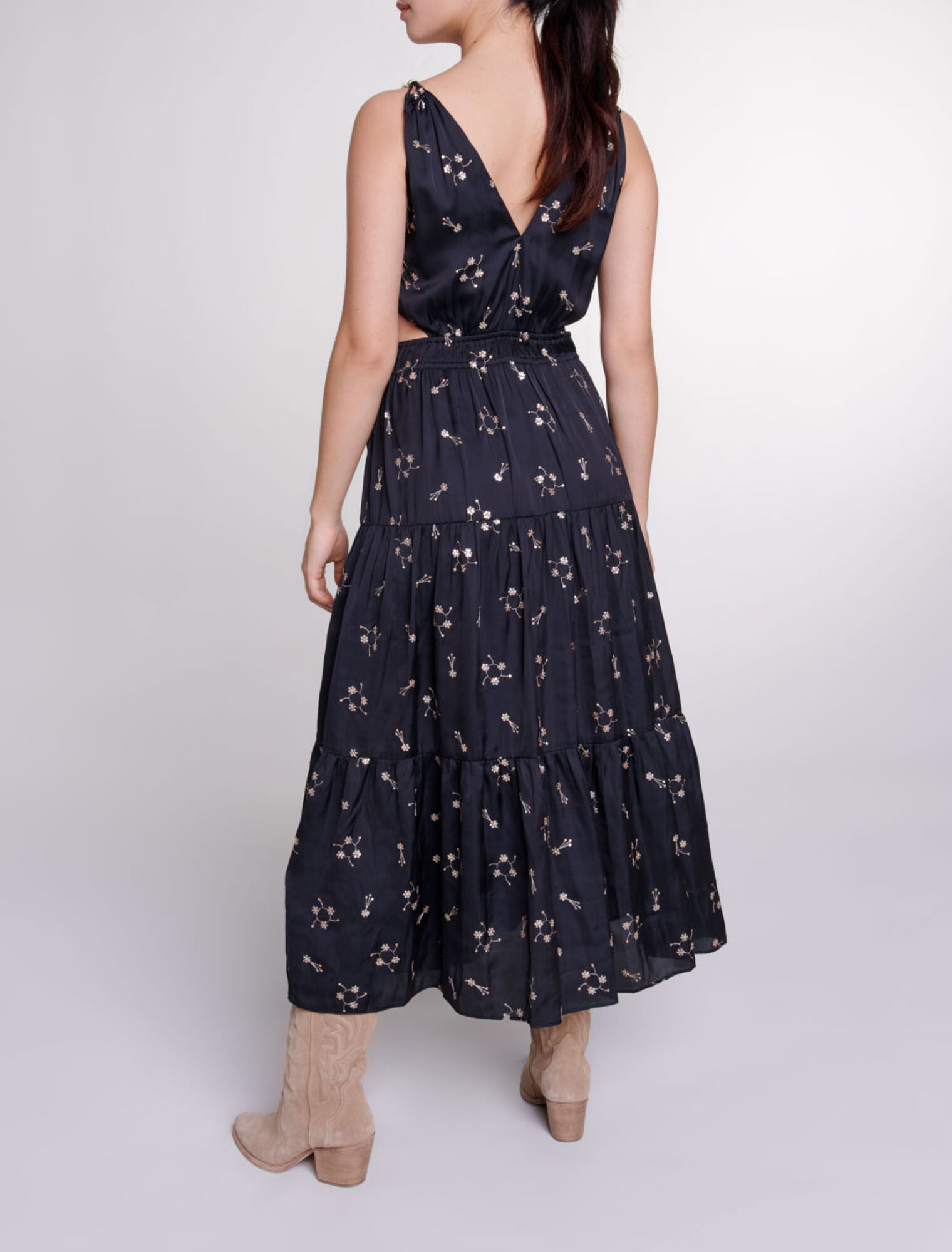 Vestido largo con lentejuelas