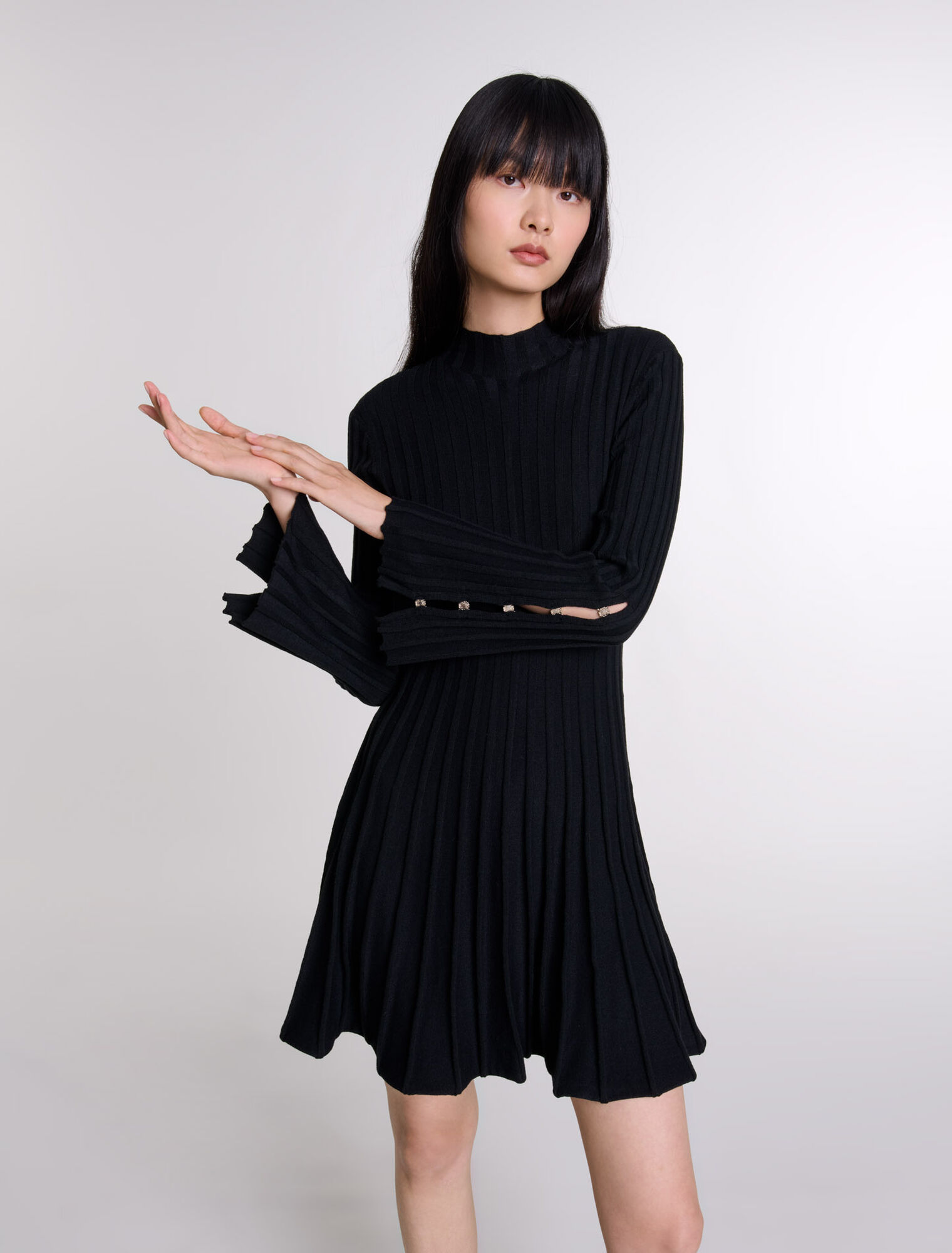 Vestido corto de punto