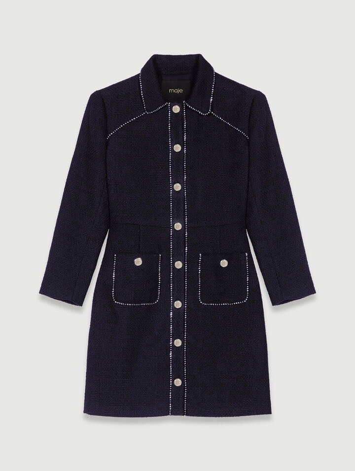 Vestido corto de tweed