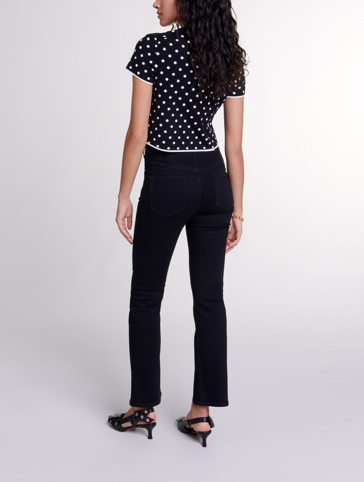 Top de punto jacquard 