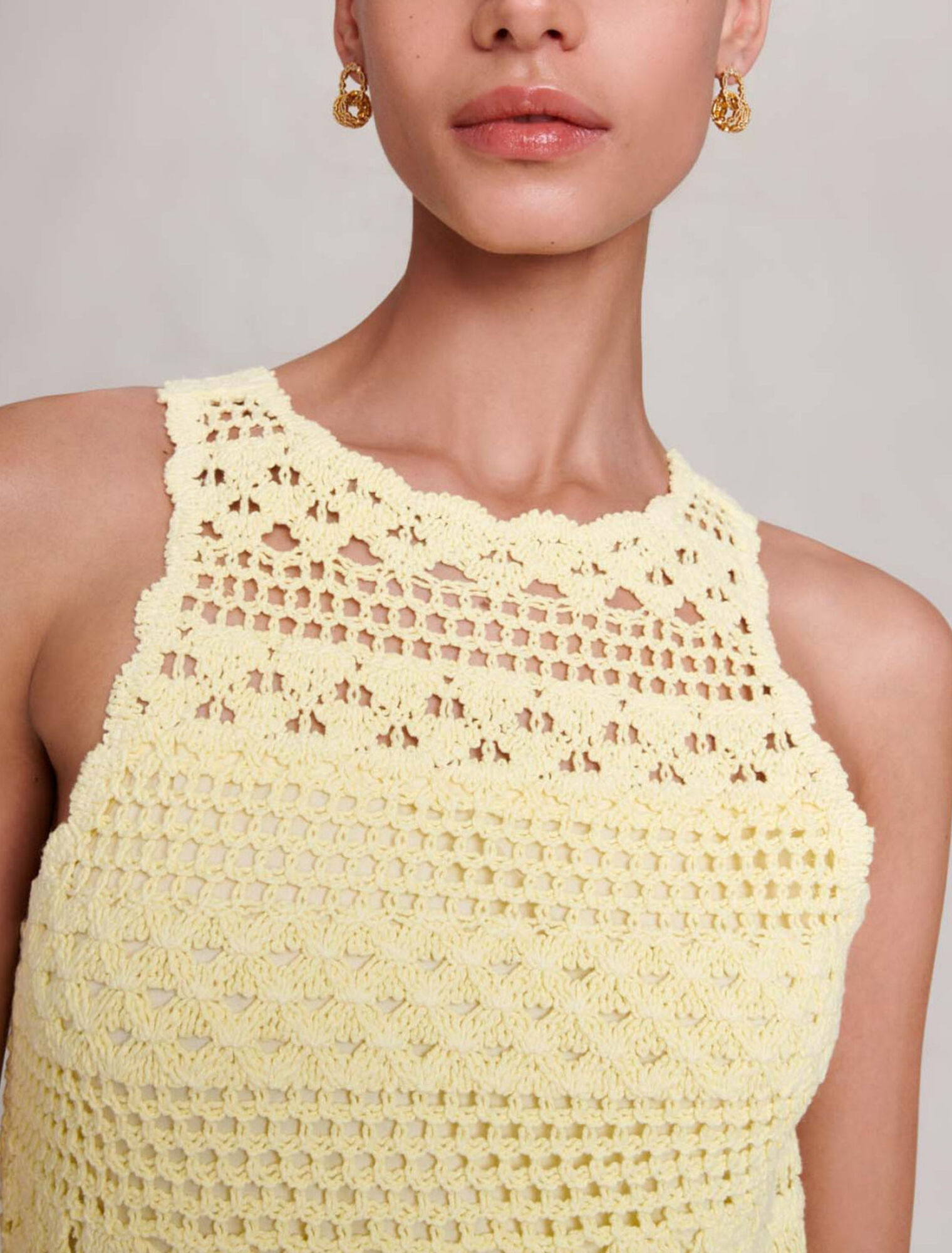 Maxi vestido de crochet