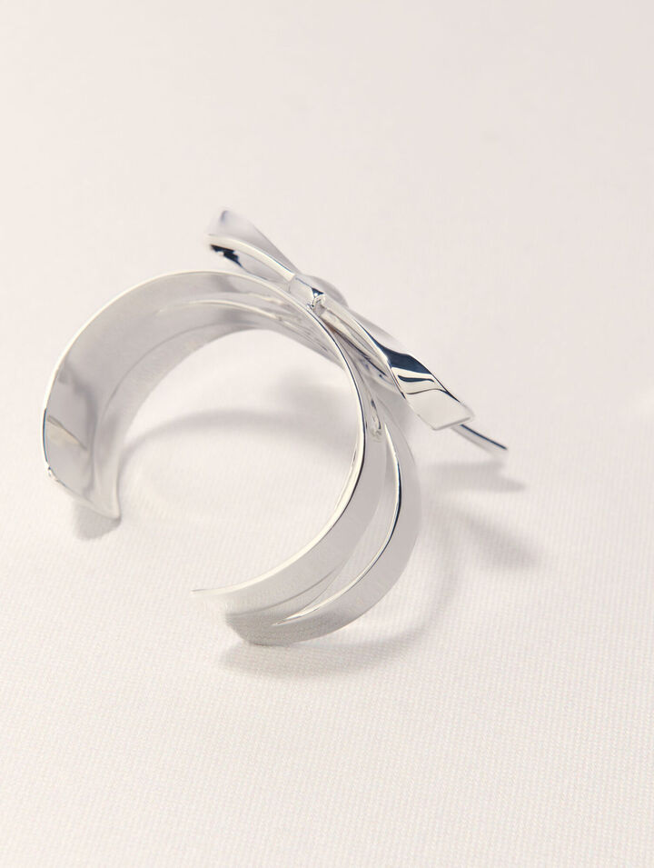 Brazalete lazo plateado