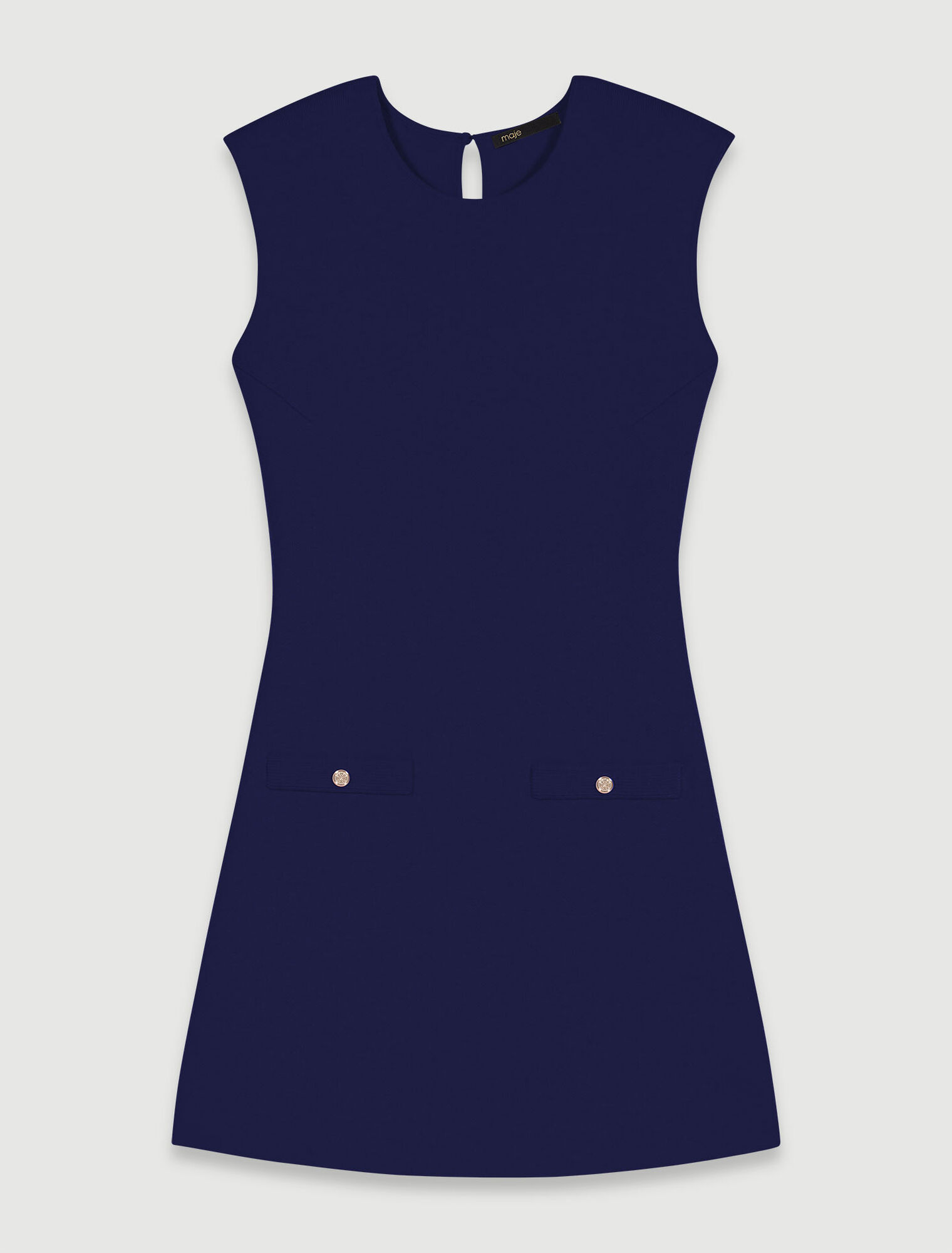 Vestido corto 2-en-1 de punto