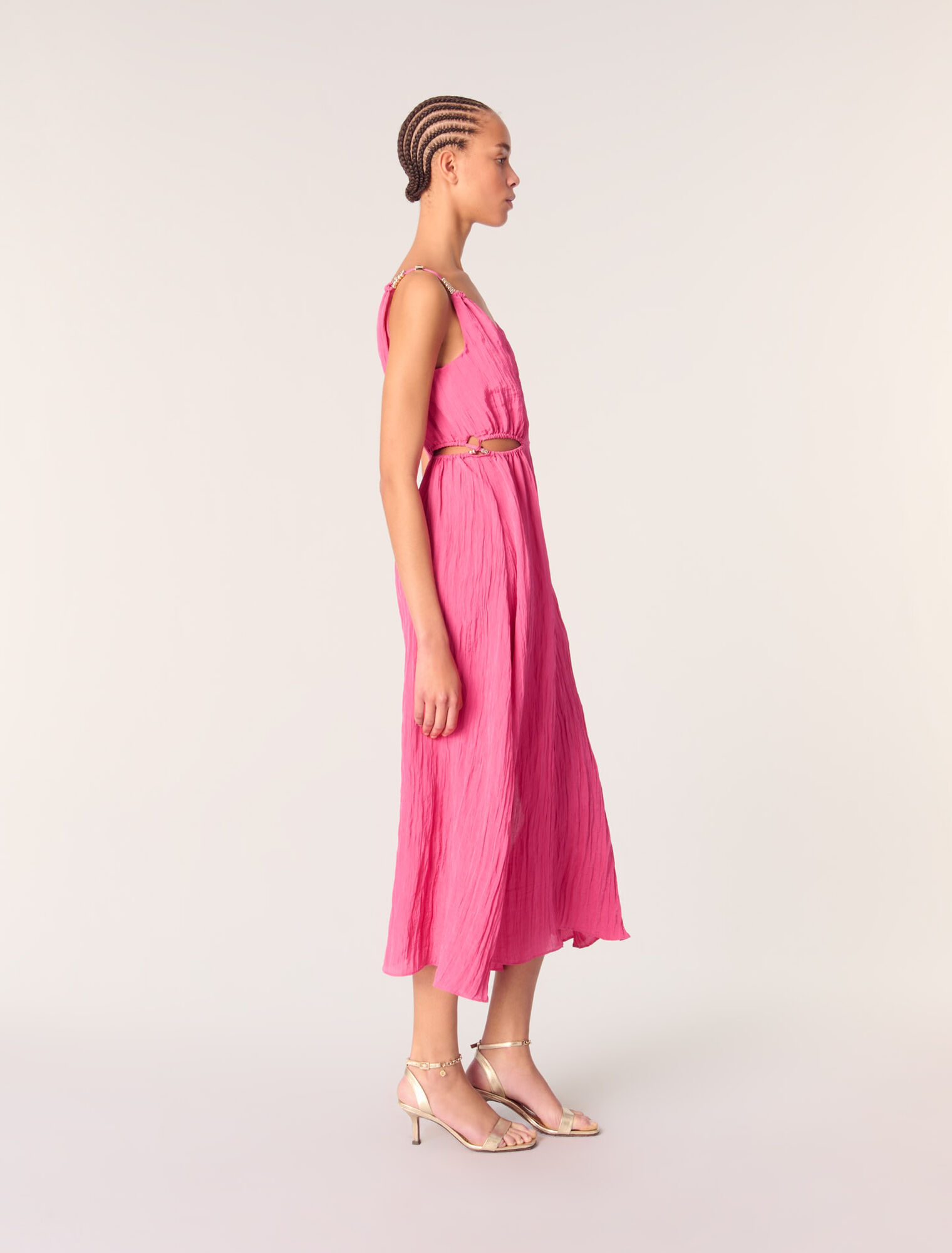 Vestido midi calado