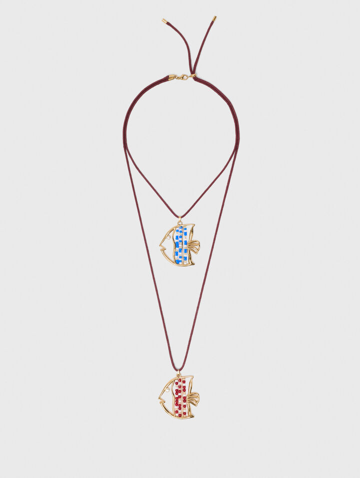 Collar doble pez