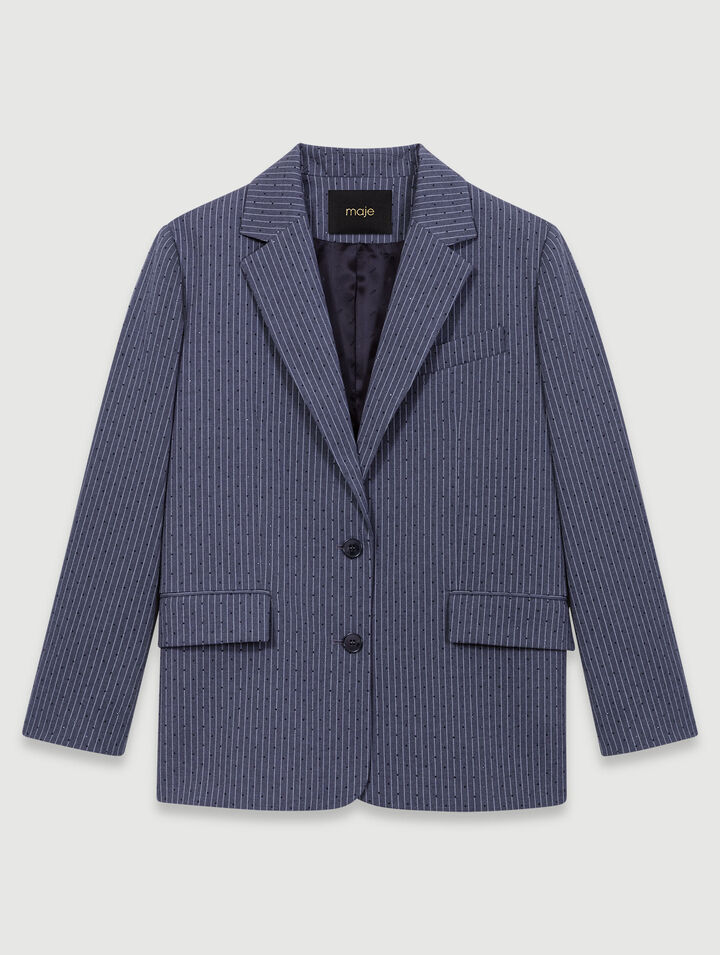 Chaqueta de traje con strass