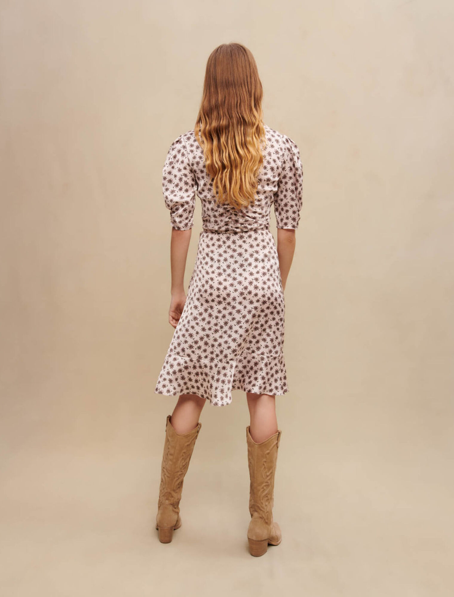 Vestido estampado palmeras