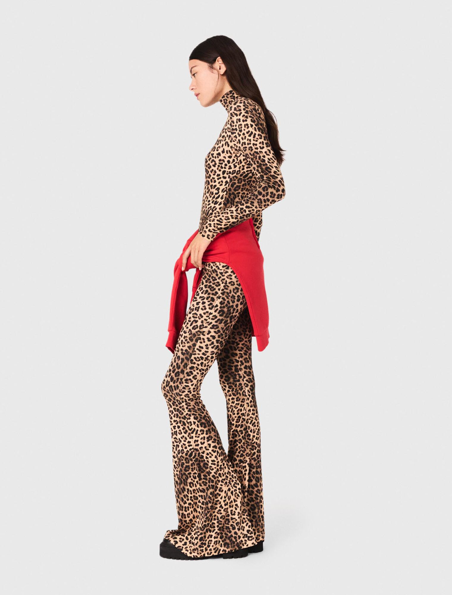 Legging acampanado de leopardo