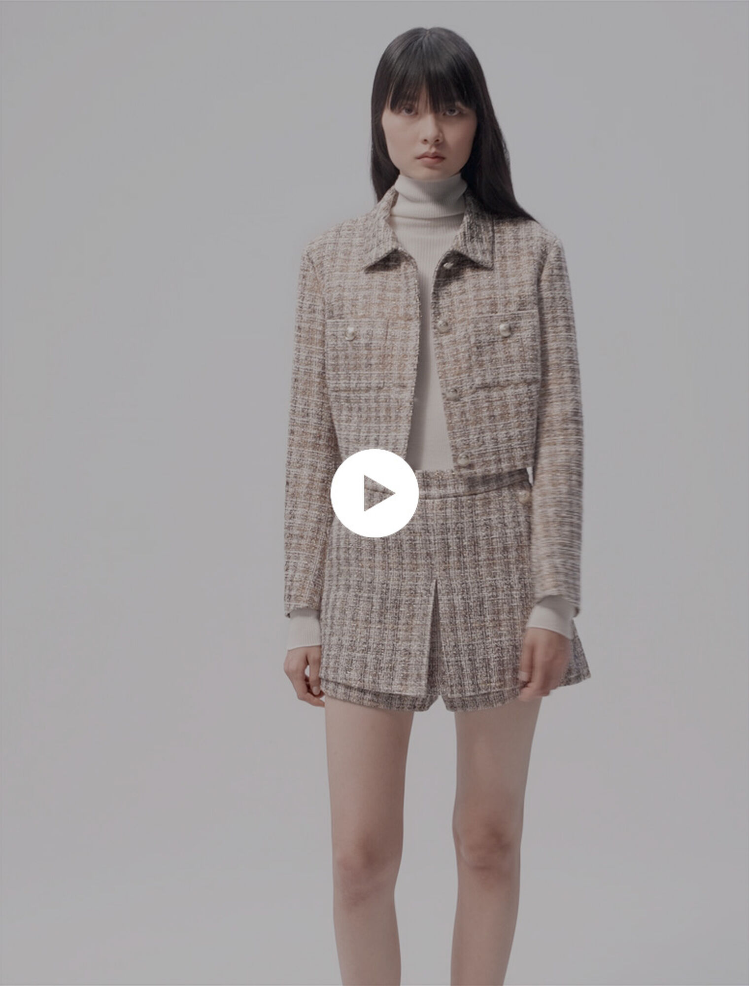 Chaqueta corta de tweed