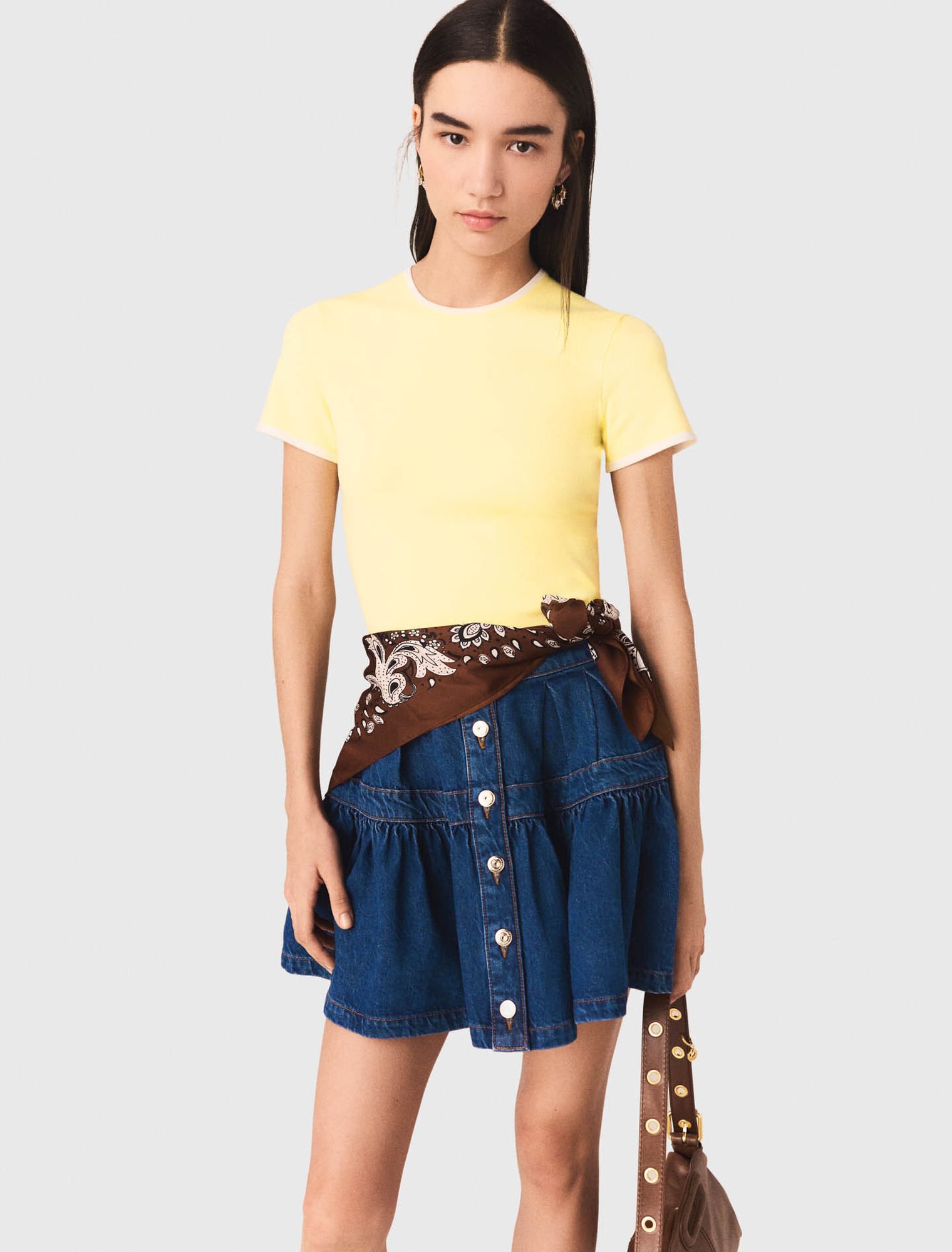 Jersey con corte redondo en espalda