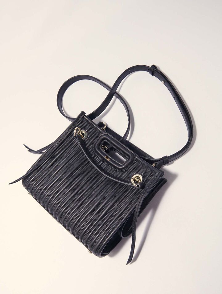 Bolso mini tote de piel acolchado