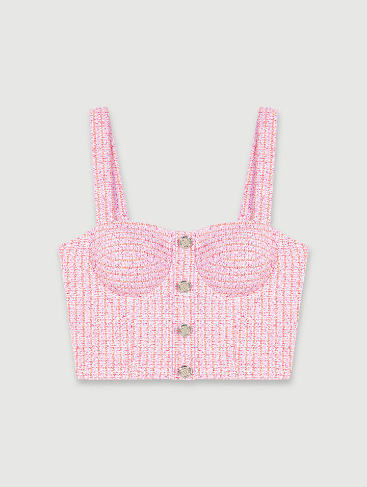 Crop top en tweed