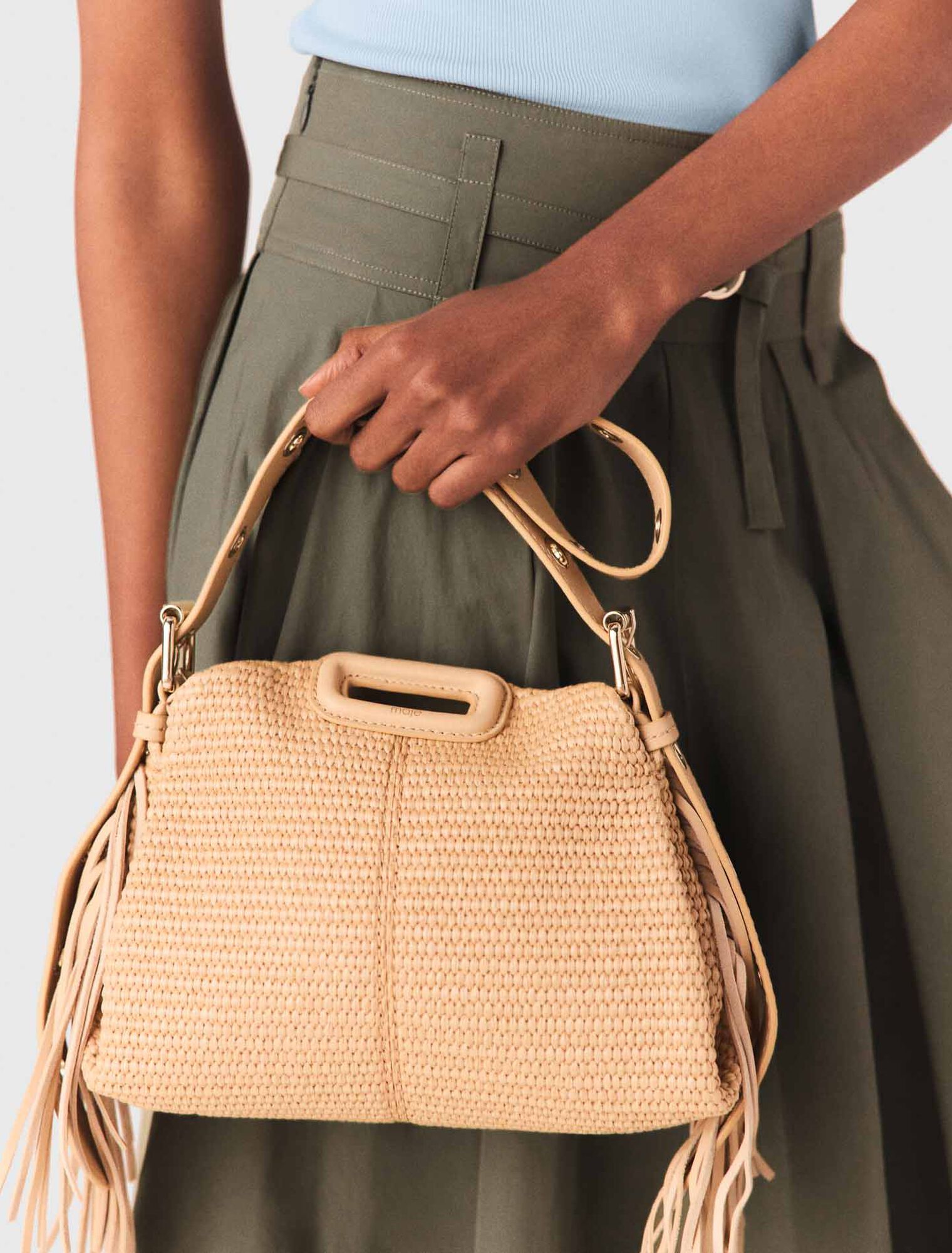 Bolso Miss M mini efecto rafia
