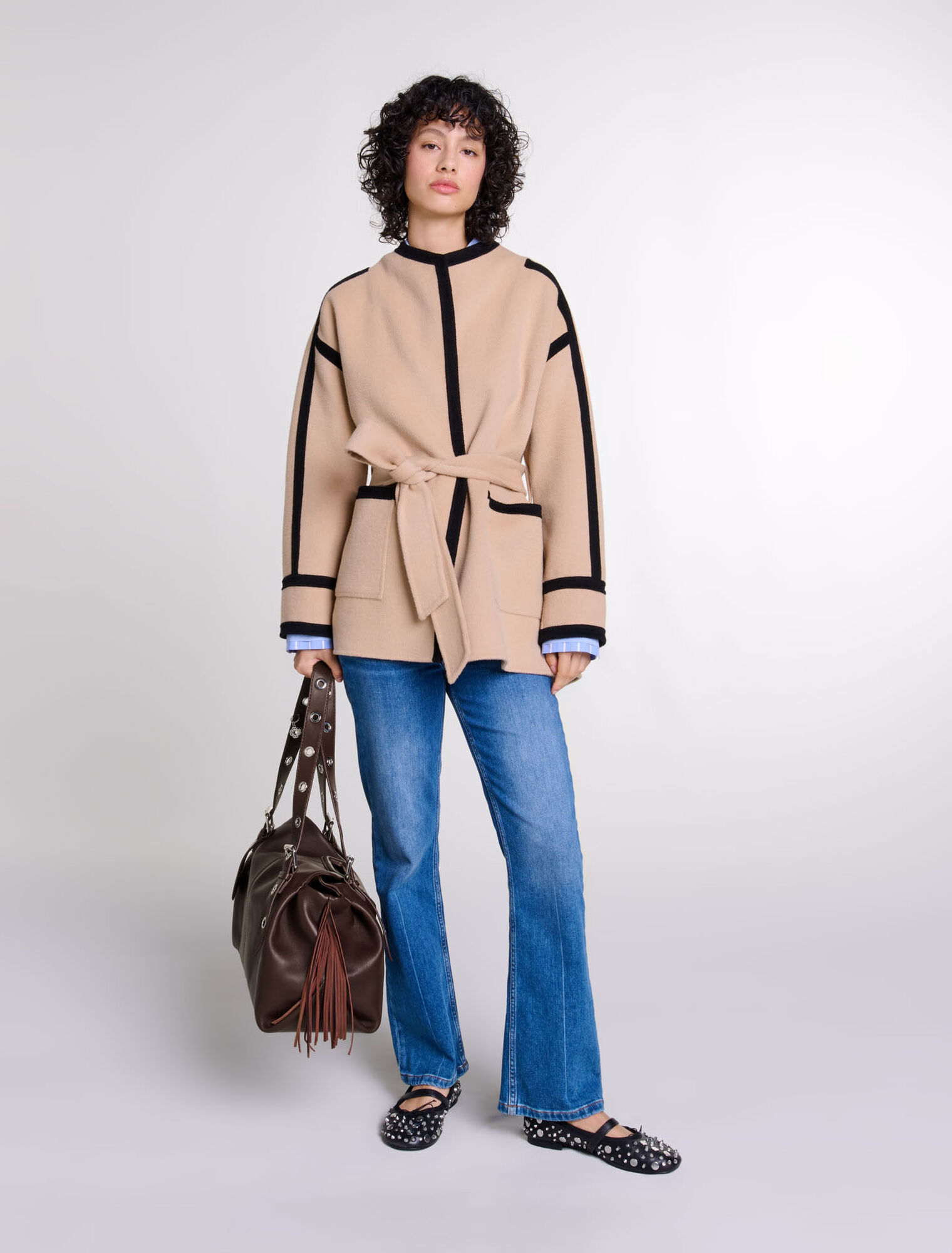 Bolso Miss M XL de cuero liso