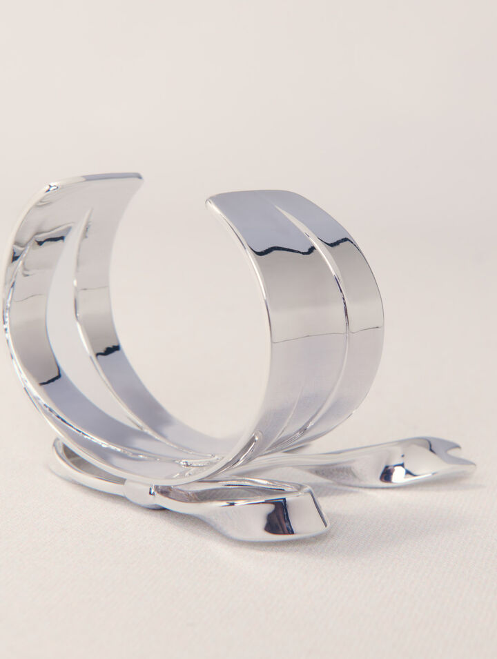 Brazalete lazo plateado