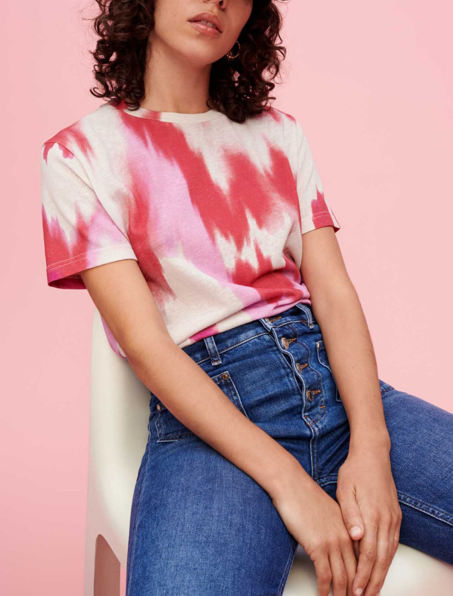 Camiseta fucsia Tie and Dye