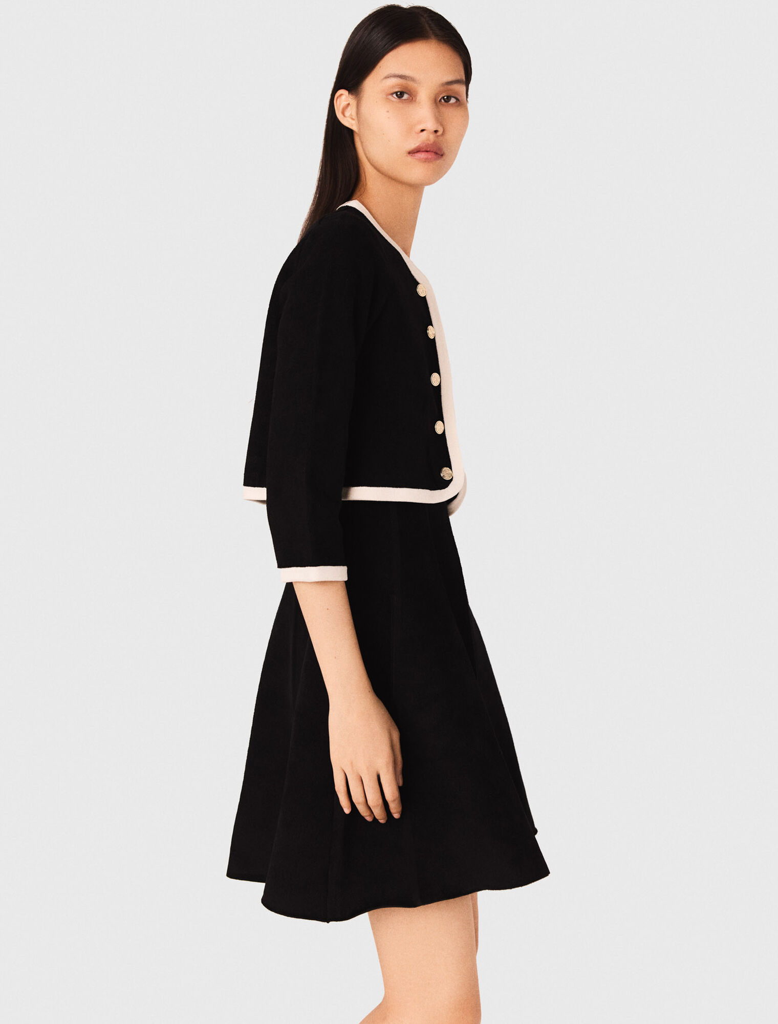 Vestido 2-en-1 efecto terciopelo