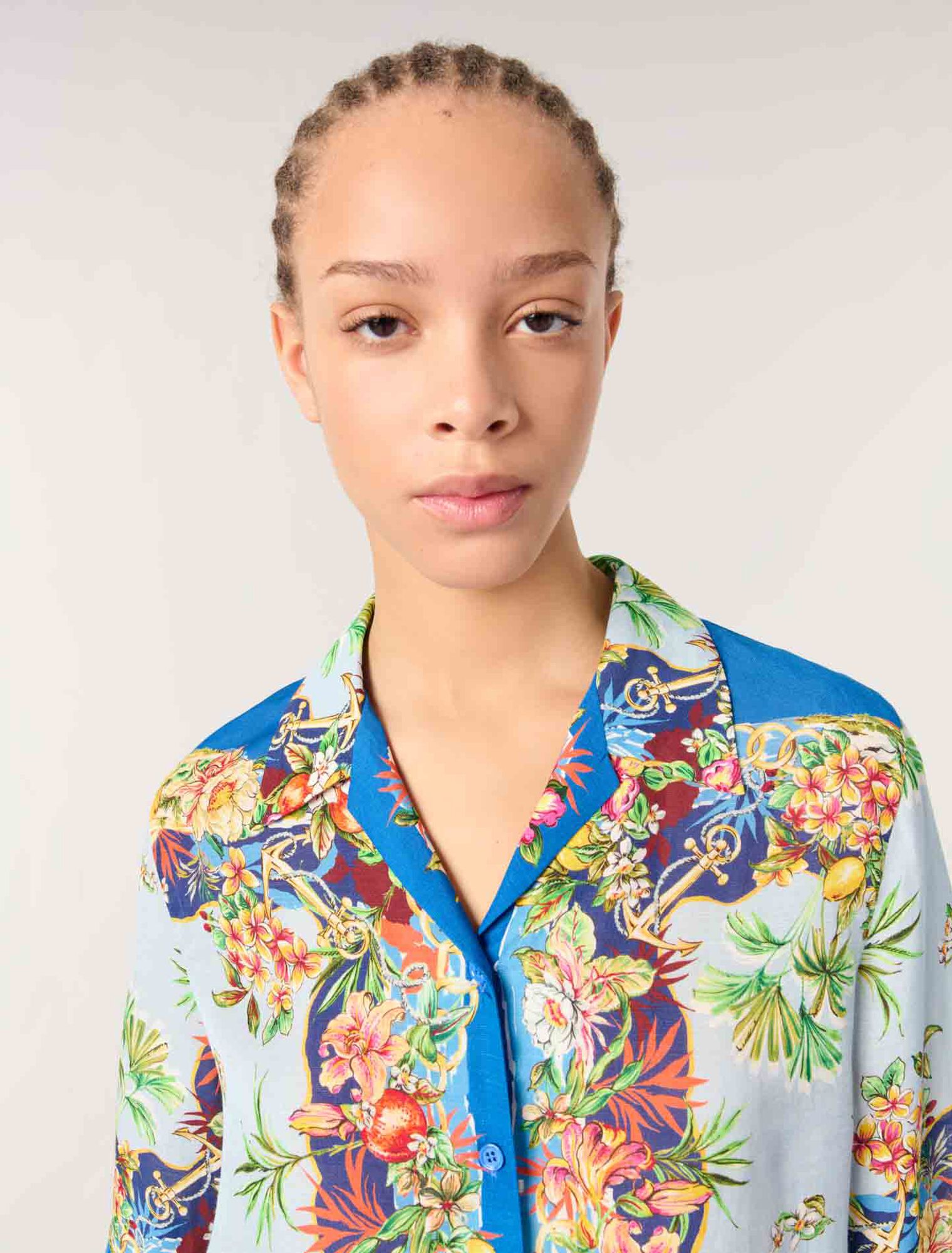 Camisa corta estampada