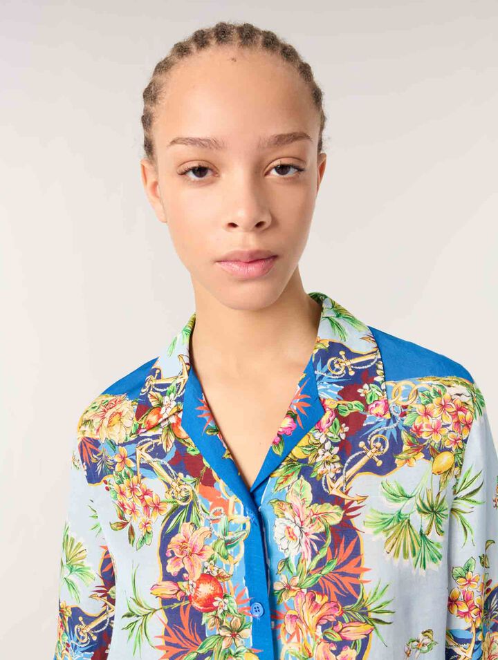 Camisa corta estampada