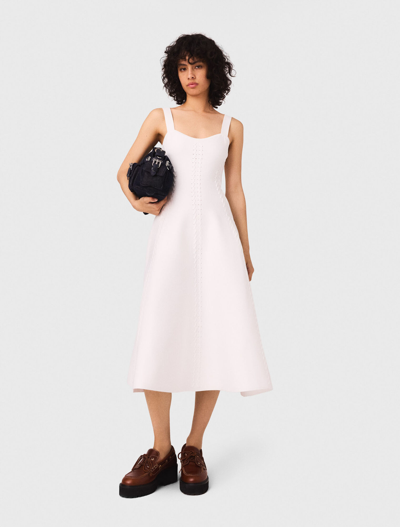 Vestido babydoll largo de punto