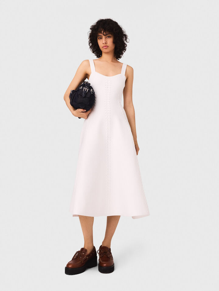 Vestido babydoll largo de punto