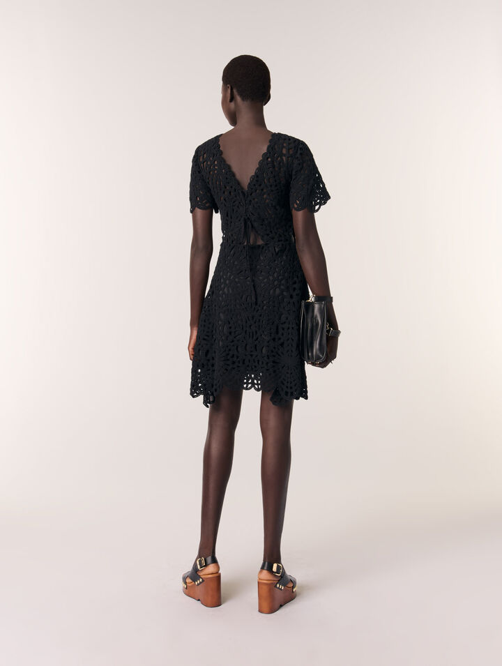 Vestido corto de ganchillo
