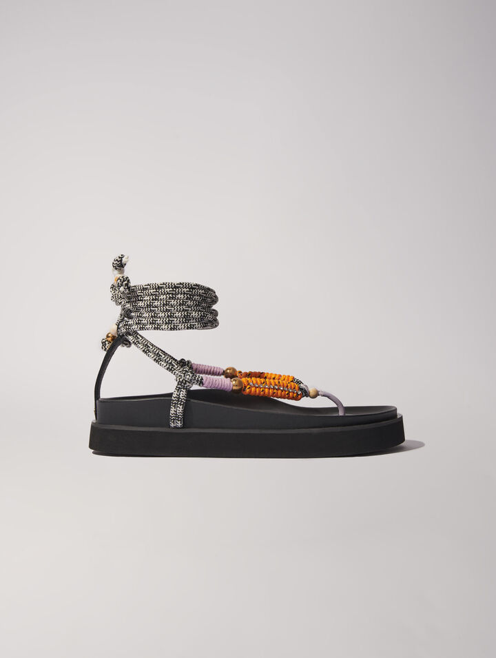Sandalias con correas trenzadas