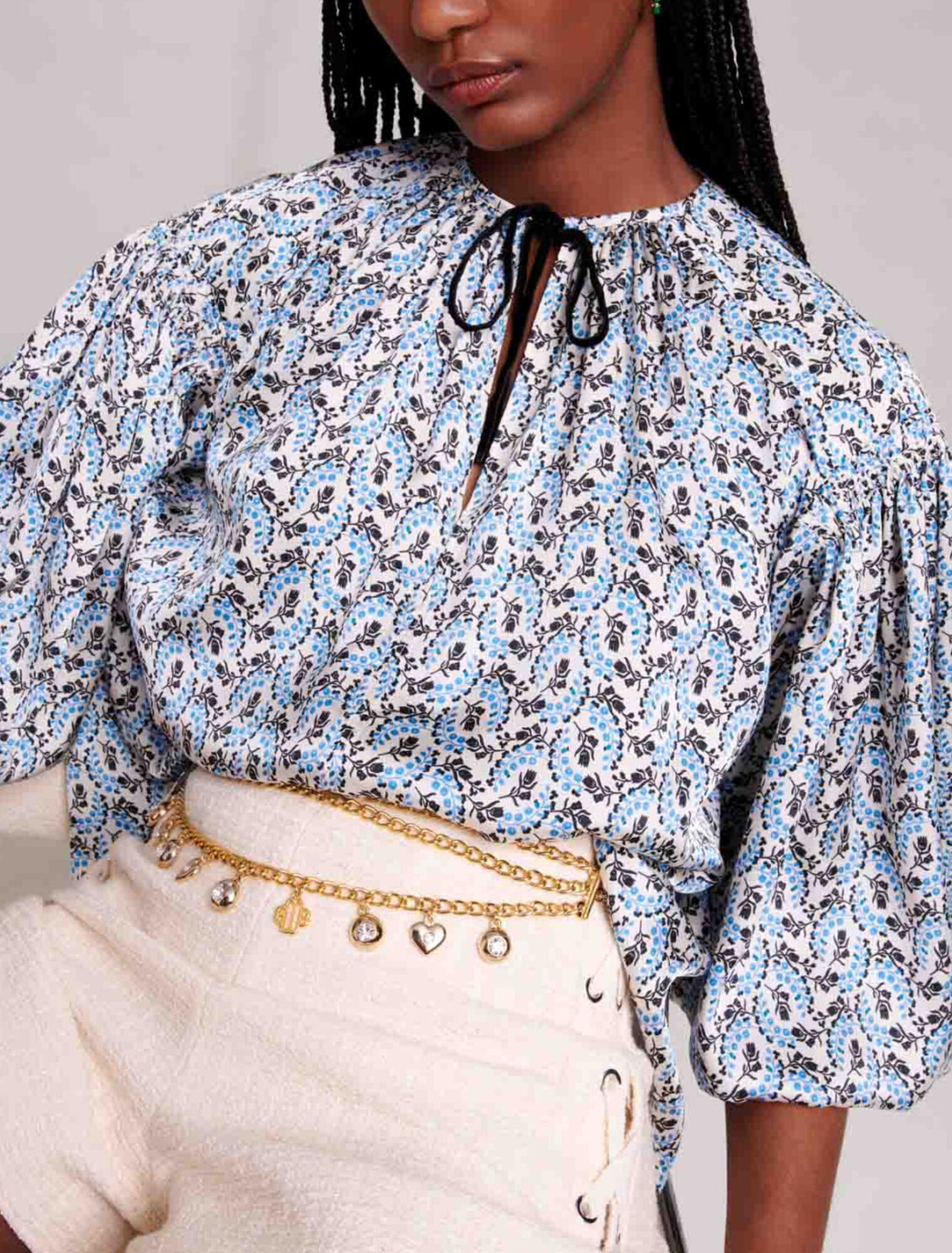 Blusa ancha satinada