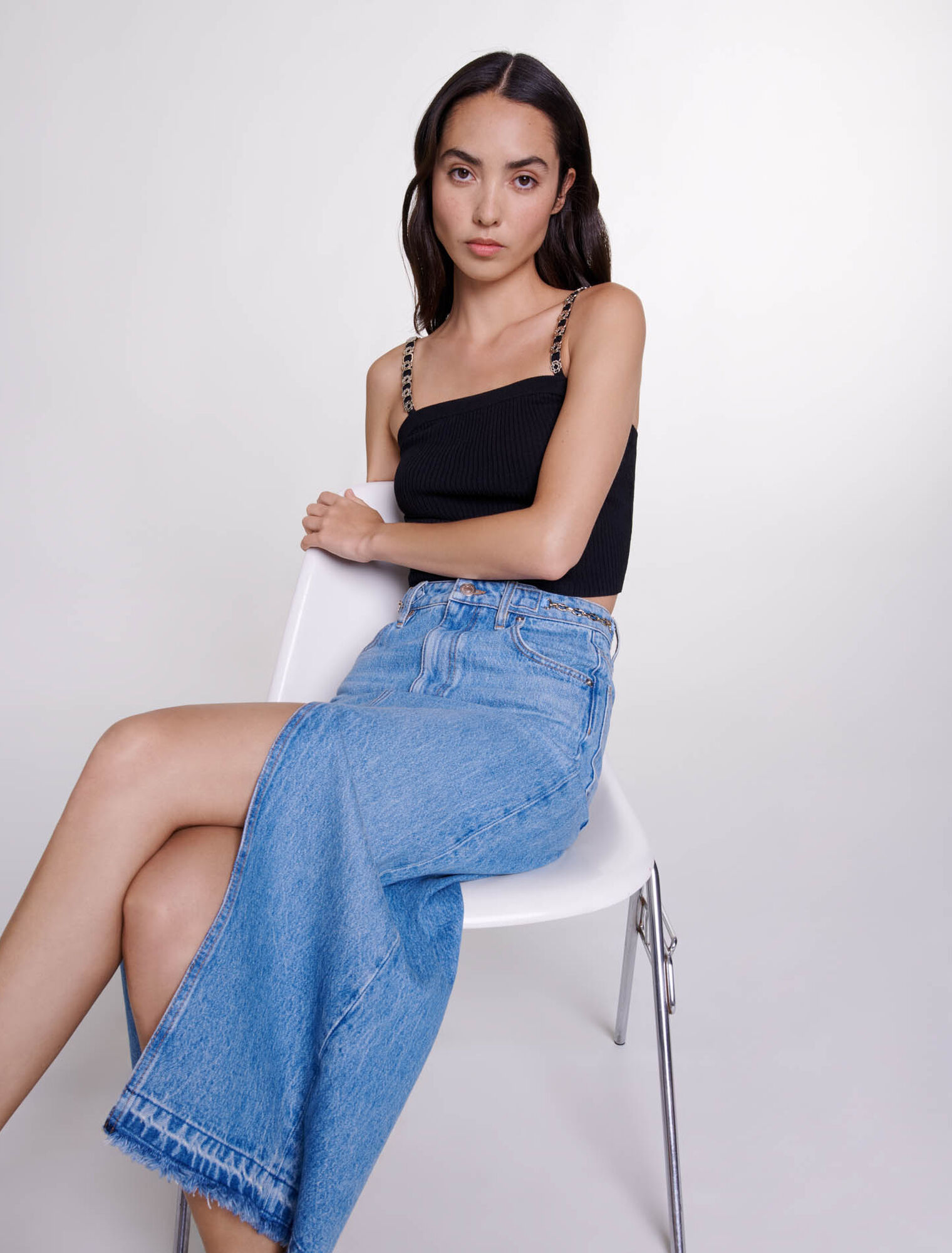 Top corto con tirantes desmontables