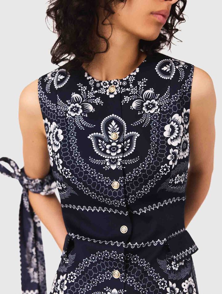 Vestido recto estampado