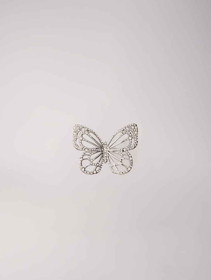 Anillo mariposa con strass