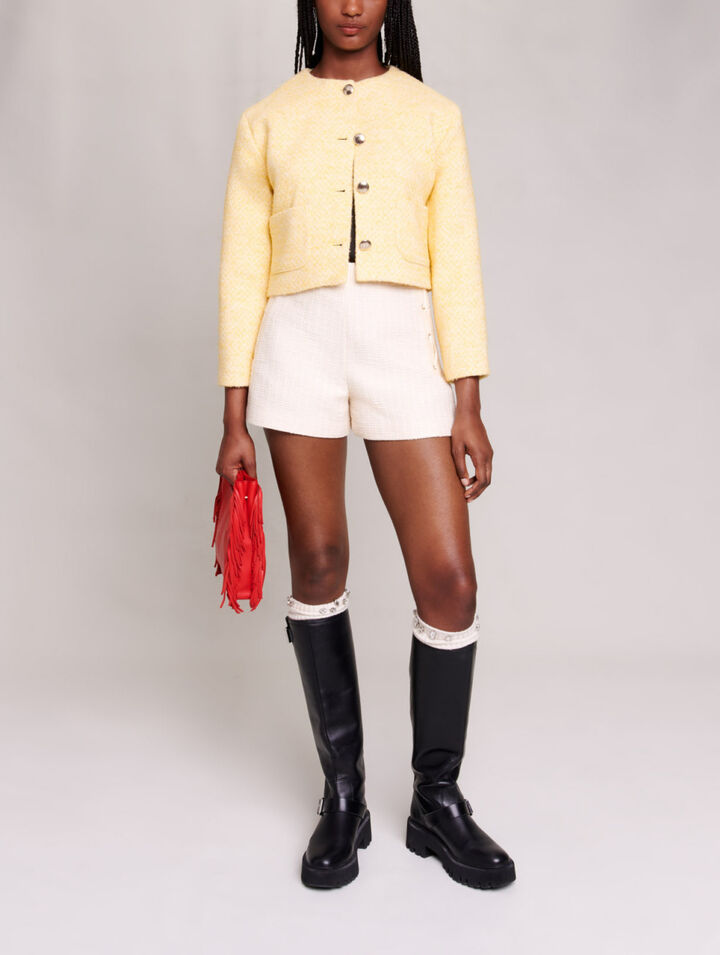 Chaqueta corta de tweed