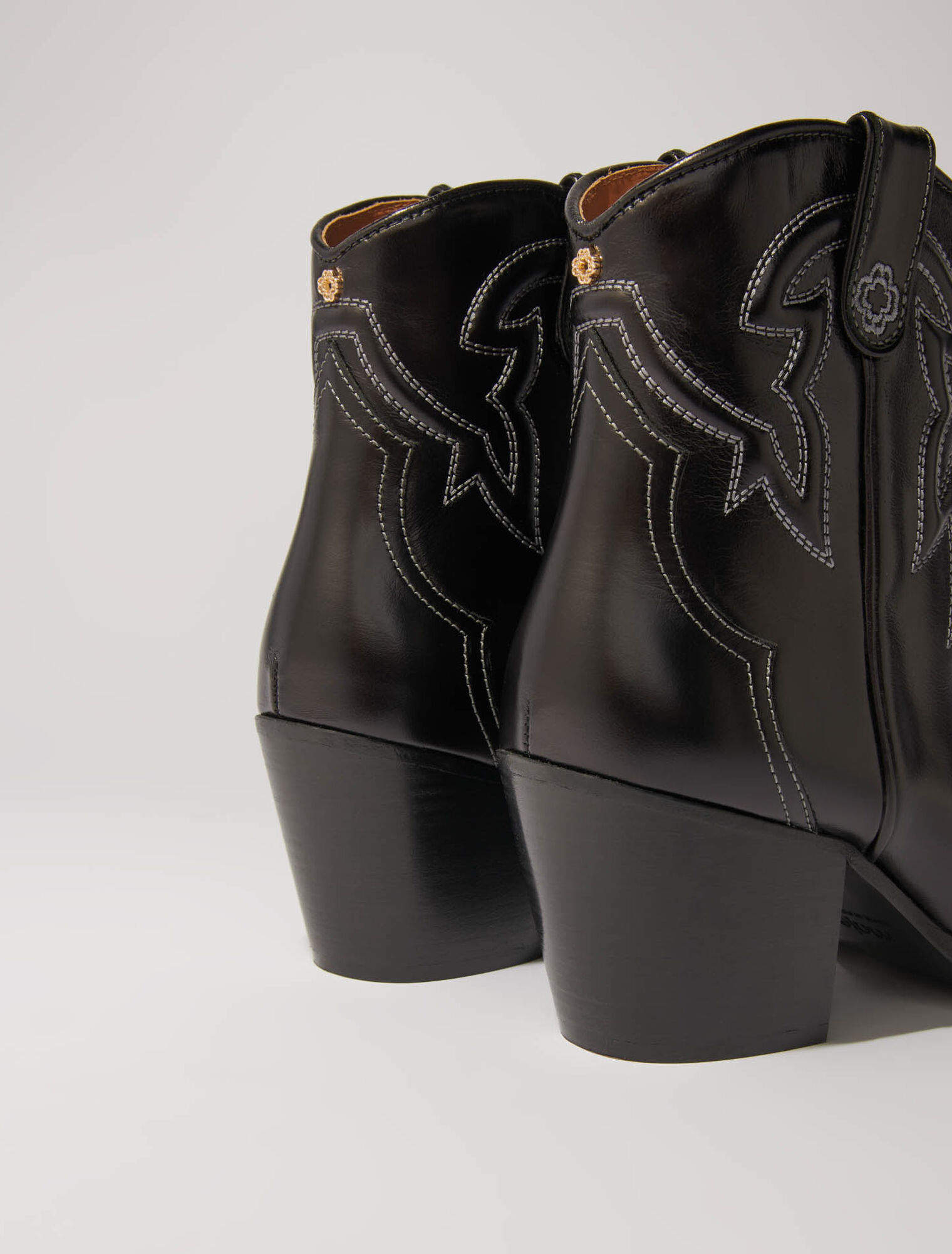 Botines cowboy de cuero