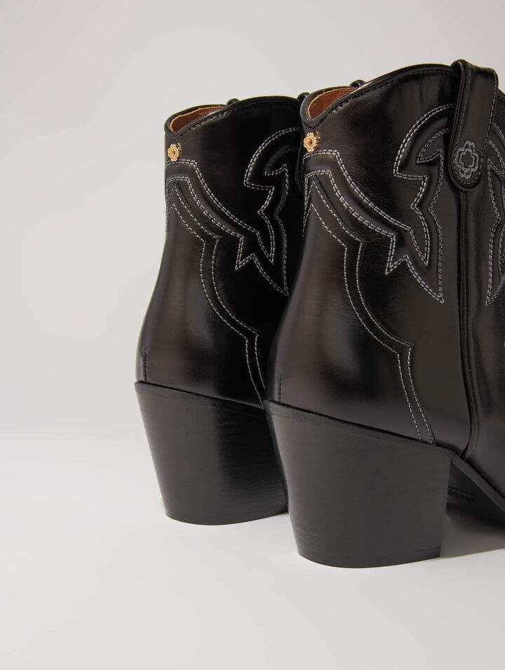 Botines cowboy de cuero